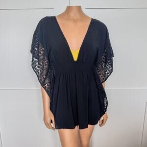 Victoria’s Secret, VS Black Lace Accent Swimsuit Cover Up, Women’s Size Medium